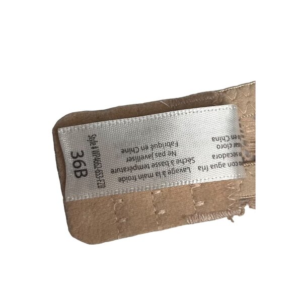 Bra Size 36B Tan Lightly Padded Underwire Lace Detail - Picture 9 of 9